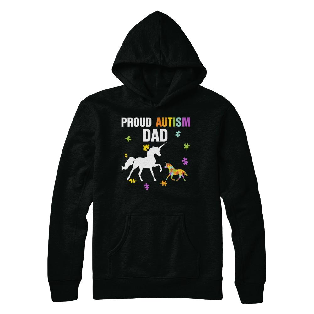 Proud Autism Dad Unicorn Autism Awareness-T-Shirt & Hoodie-