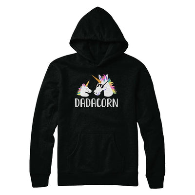 Dadacorn Unicorn Dad And Baby Fathers Day-T-Shirt & Hoodie-Hanes - Heavyweight Pullover Hoodie-Black