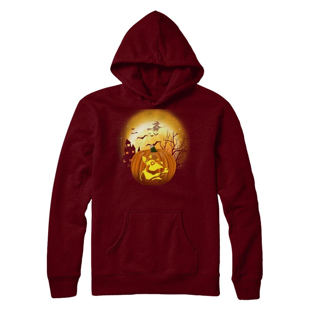 Pumpkin Cow Halloween Human Costume-T-Shirt & Hoodie-Pullover Hoodie-Maroon
