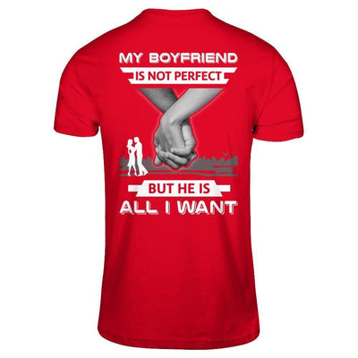 My Boyfriend Is Not Perfect But She Is All I Want-T-Shirt & Hoodie-Premium T-Shirt-Red