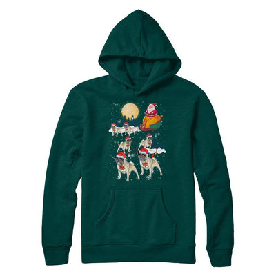 Dog Reindeer Pug Christmas Gift-T-Shirt & Sweatshirt-Pullover Hoodie-Deep Forest