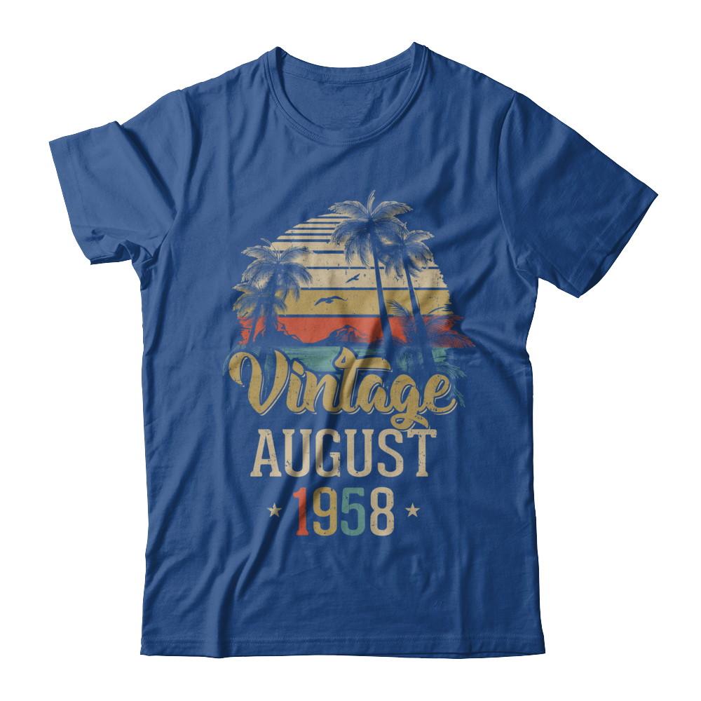 Retro Classic Vintage August 1958 63th Birthday Gift-T-Shirt & Hoodie-Classic T-Shirt-Royal