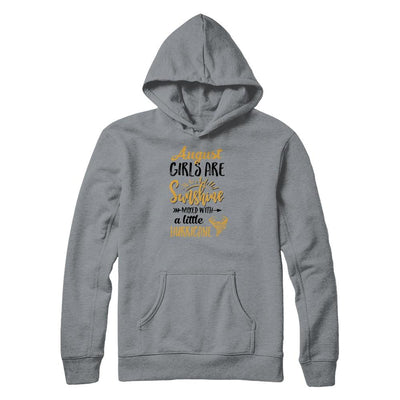 August Girls Sunshine Mixed With A Little Hurricane Birthday-T-Shirt & Tank Top-Pullover Hoodie-Light Steel
