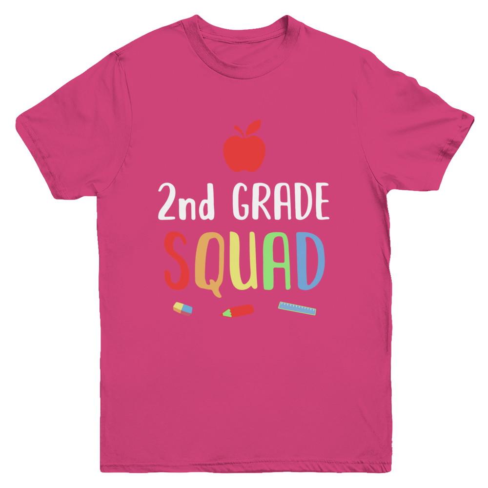 2nd Grade Squad Back To School Teacher Second Grade Youth-Youth Shirt-Youth T-Shirt-Heliconia