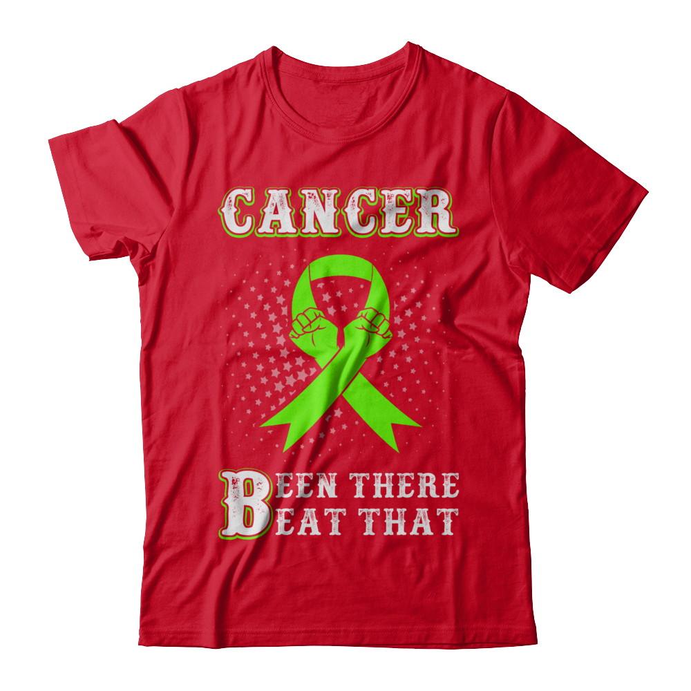 Liver Cancer Been There Beat That Awareness Green Ribbon-T-Shirt & Hoodie-Premium T-Shirt-Red