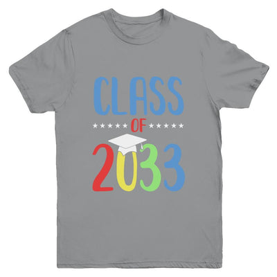 Grow With Me First Day Of School Class Of 2033 Youth-Youth Shirt-Youth T-Shirt-Sport Grey