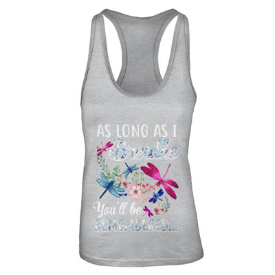 As Long As I Breathe You Will Be Remembered Dragonfly-T-Shirt & Tank Top-Women's Ideal Racerback Tank-Heather Grey