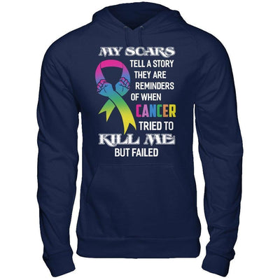 Cancer Survivors They Are Reminders Of When Cancer Tried To Kill Me-T-Shirt & Hoodie-Pullover Hoodie-Navy