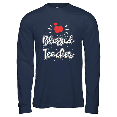 Blessed Teacher Gift-T-Shirt & Hoodie-Long Sleeve T-Shirt-Navy
