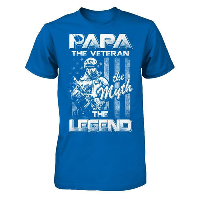 Papa The Veteran The Myth The Legend-T-Shirt & Hoodie-Classic T-Shirt-Royal