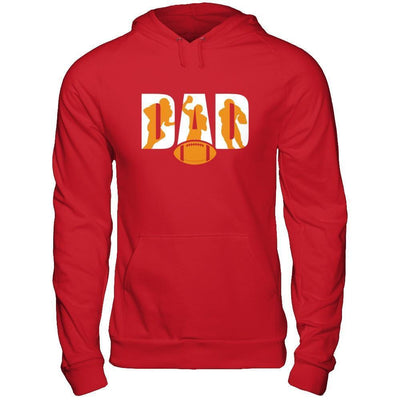Football Dad Father's Day-T-Shirt & Hoodie-Pullover Hoodie-Red