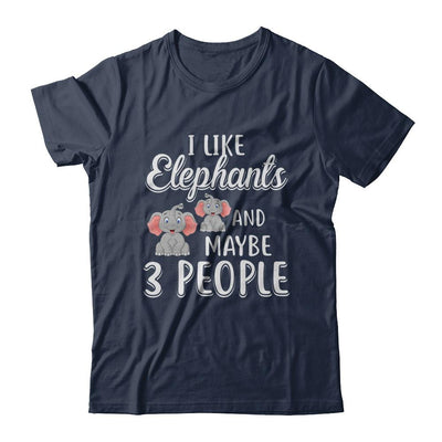 I Like Elephants And Maybe 3 People-T-Shirt & Hoodie-Classic T-Shirt-Navy