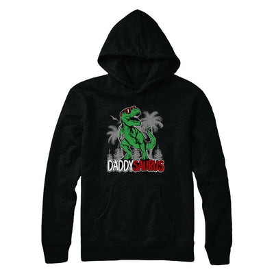 Daddysaurus Fathers Day Dinosaur T Rex Daddy Saurus-T-Shirt & Hoodie-Pullover Hoodie-Black