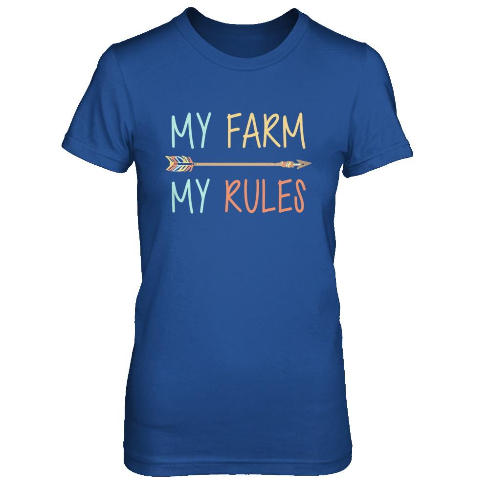My Farm My Rules Farming-T-Shirt & Hoodie-Women's T-Shirt-Royal