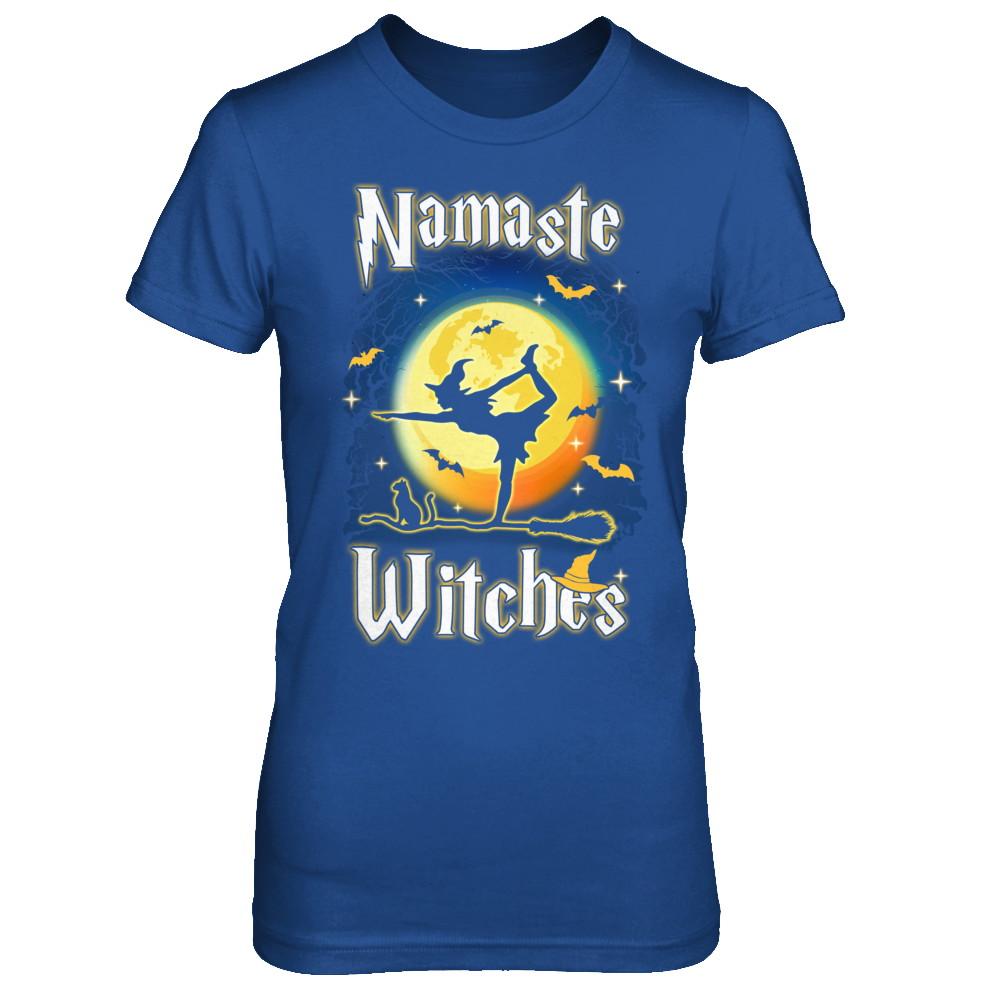 Namaste Witches Yoga Halloween-T-Shirt & Hoodie-Women's T-Shirt-Royal