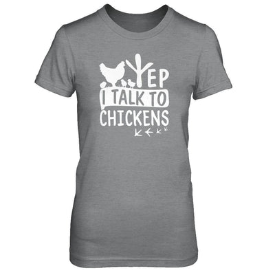 Chicken Lady Yep I Talk To Chickens Farmer-T-Shirt & Tank Top-