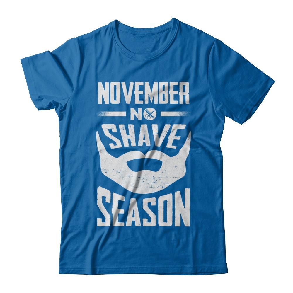 November No Shave Season Vintage Beard-T-Shirt & Hoodie-Classic T-Shirt-Royal