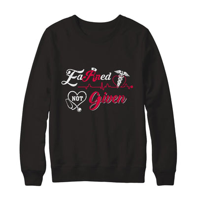 Registered Nurse Earned Not Given-T-Shirt & Sweatshirt-Crewneck Sweatshirt-Black