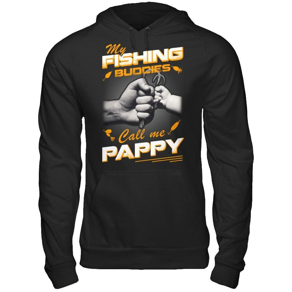 My Fishing Buddies Call Me Pappy-T-Shirt & Hoodie-Pullover Hoodie-Black