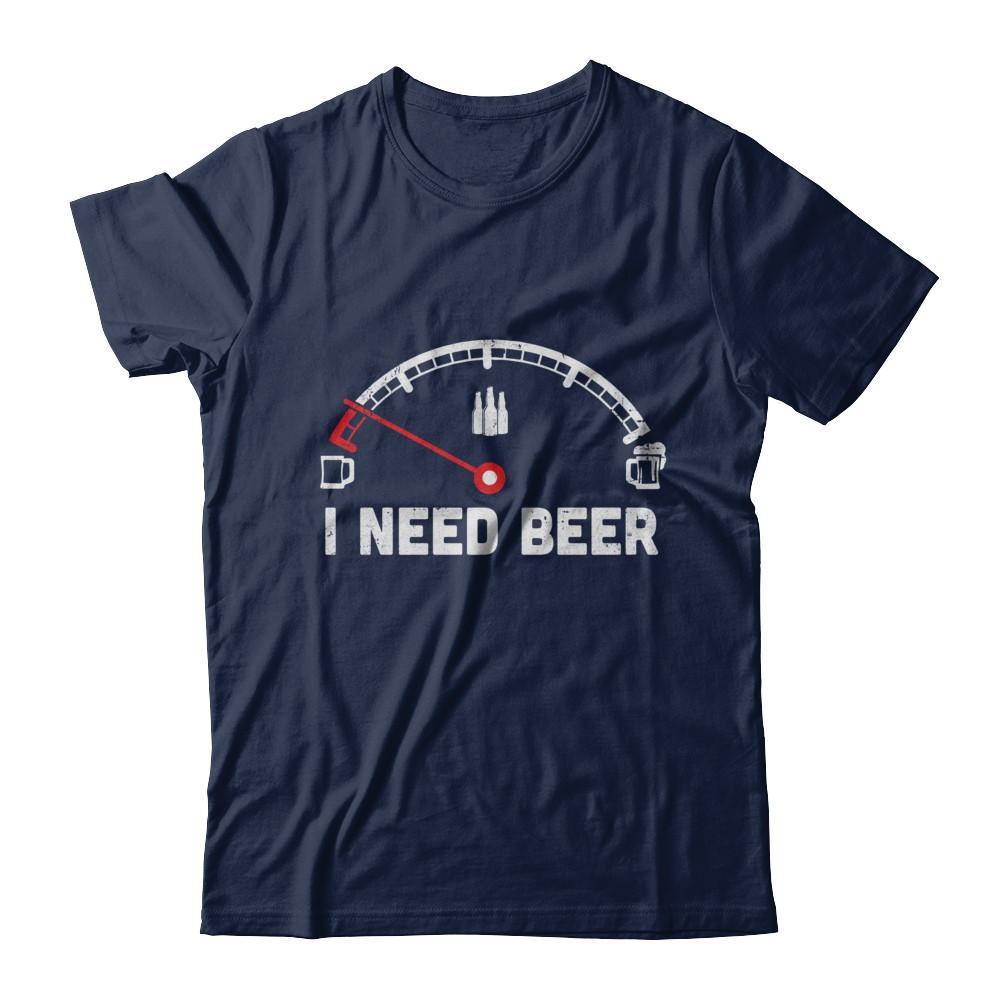 Funny Saying Cars I Need Beer-T-Shirt & Hoodie-Classic T-Shirt-Navy