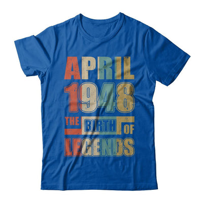 Vintage Retro April 1948 Birth Of Legends 73th Birthday-T-Shirt & Hoodie-Premium T-Shirt-Royal