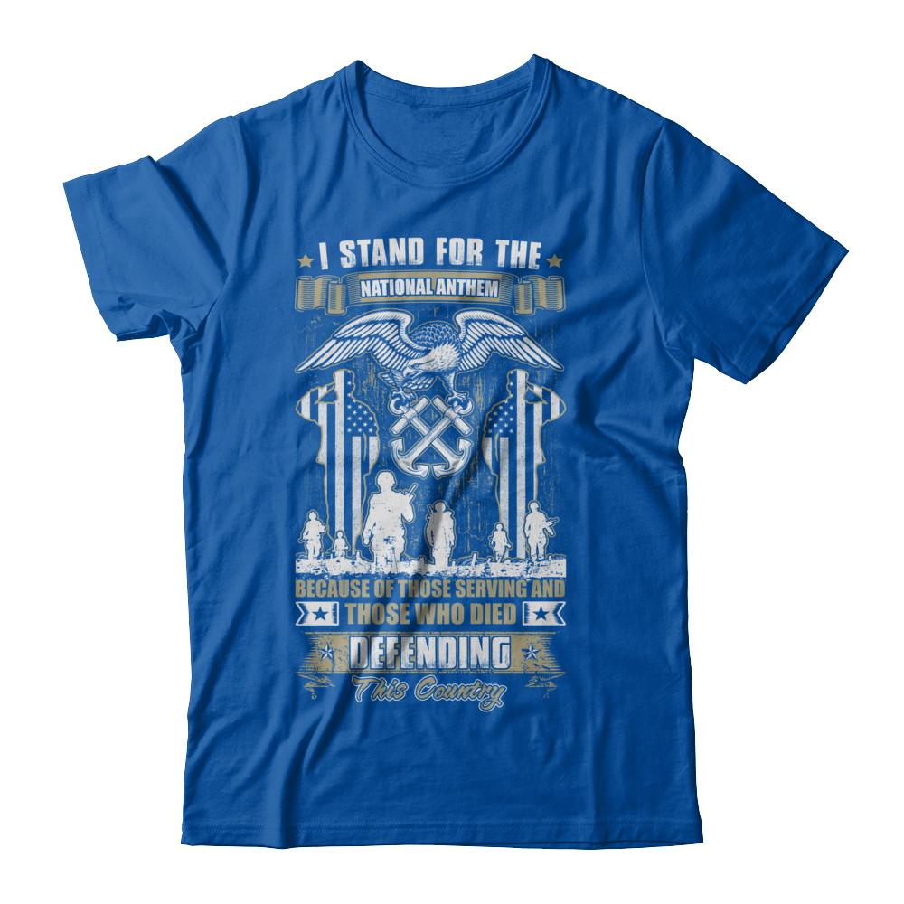 I Stand National Anthem Who Died defending this country-T-Shirt & Hoodie-Premium T-Shirt-Royal