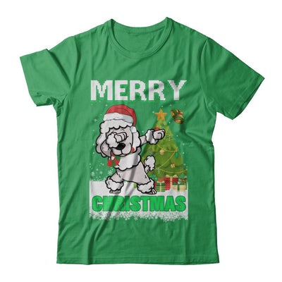 Cute Poodle Claus Merry Christmas Ugly Sweater-T-Shirt & Sweatshirt-Premium T-Shirt-Kelly Green
