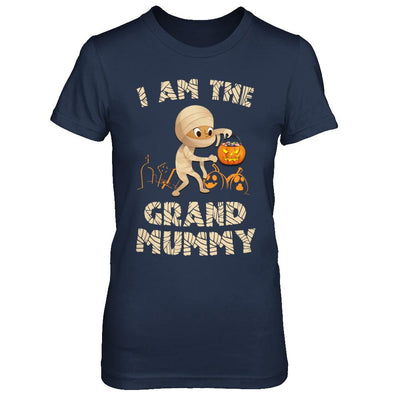 Halloween Costume I Am The The Grand Mummy Grandma-T-Shirt & Hoodie-Women's T-Shirt-Navy