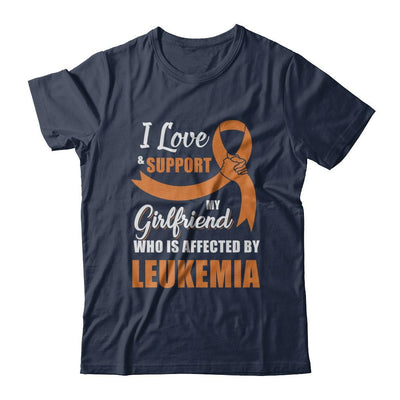 Leukemia Awareness Support Orange Girlfriend Boyfriend-T-Shirt & Hoodie-Classic T-Shirt-Navy