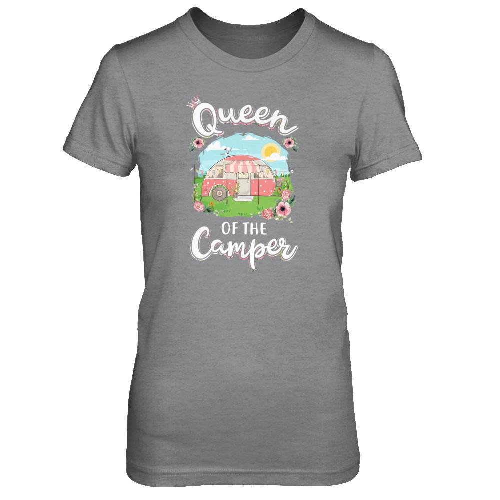 Queen Of The Camper Camping For Women Gift-T-Shirt & Tank Top-Women's T-Shirt-Sport Grey