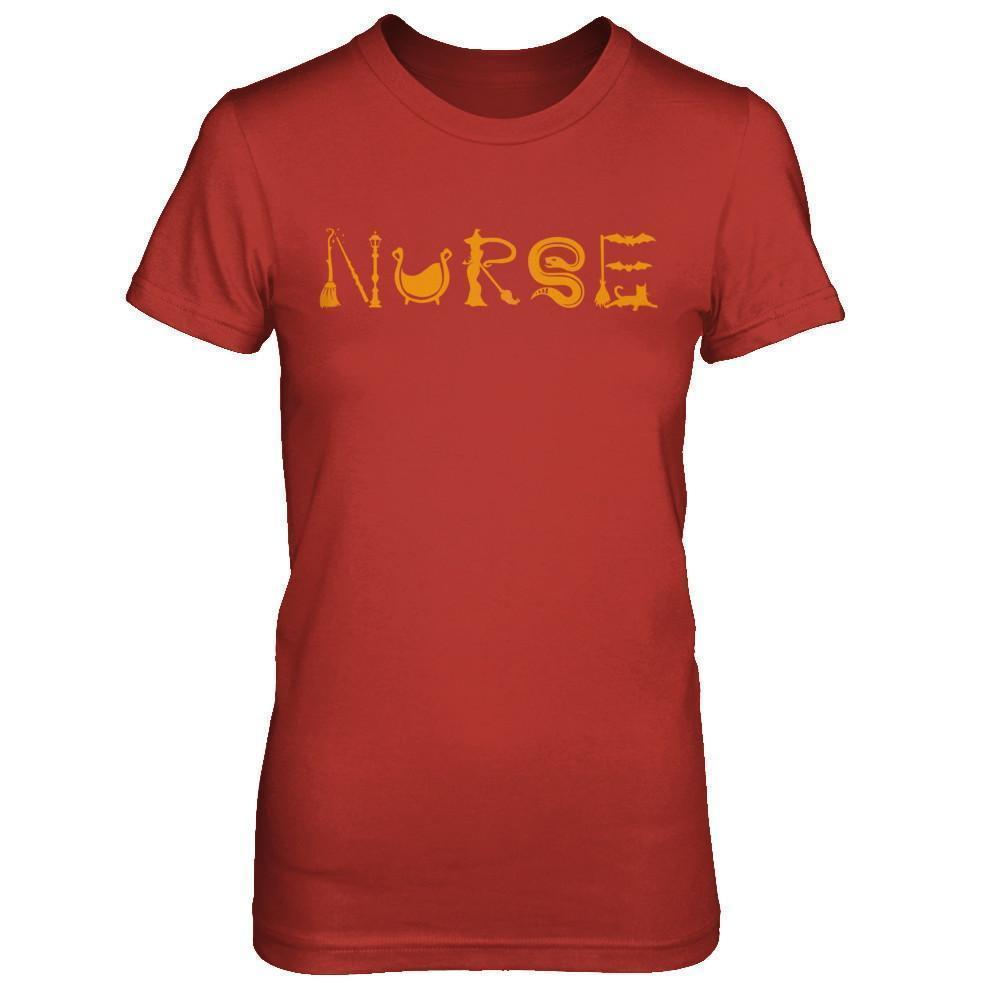 Funny Nurse Halloween-T-Shirt & Sweatshirt-Women's T-Shirt-Red