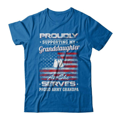 Supporting My Granddaughter As She Serves Proud Army Grandpa-T-Shirt & Hoodie-Classic T-Shirt-Royal