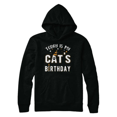 Today is My Cat's Birthday-T-Shirt & Hoodie-Pullover Hoodie-Black