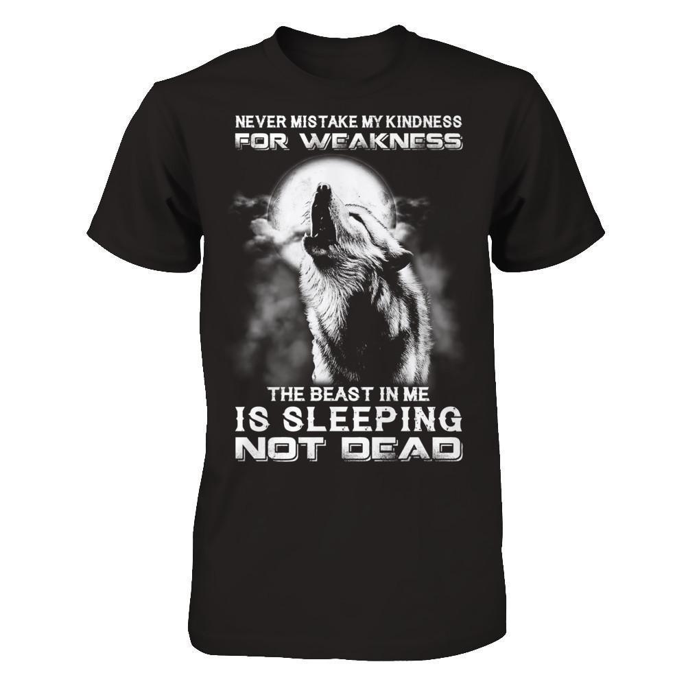 The Wolves The Beast In Me Is Sleeping Not Dead-T-Shirt & Hoodie-Classic T-Shirt-Black