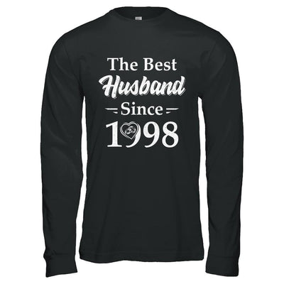 23th Married Together Anniversary Since 1998 Wife Husband-T-Shirt & Hoodie-Long Sleeve T-Shirt-Black