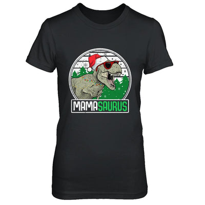 Mamasaurus Mama Dinosaur T-Rex Family Christmas-T-Shirt & Sweatshirt-Women's T-Shirt-Black