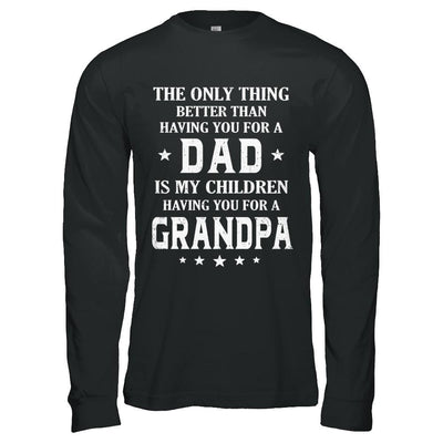 Only The Best Dad Get Promoted To Grandpa Fathers Day-T-Shirt & Hoodie-Long Sleeve T-Shirt-Black