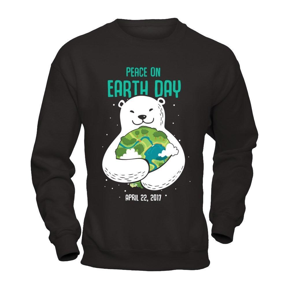 Peace On Earth Day 2017-T-Shirt & Hoodie-Crewneck Sweatshirt-Black