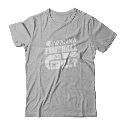 Wanna Football And Chill-T-Shirt & Tank Top-Premium T-Shirt-Heather Gray