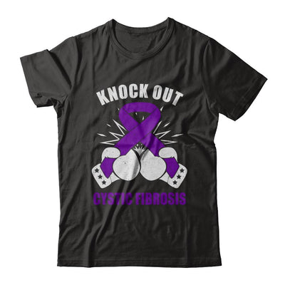 Boxing Knock Out Cystic Fibrosis Awareness Support-T-Shirt & Hoodie-Classic T-Shirt-Black