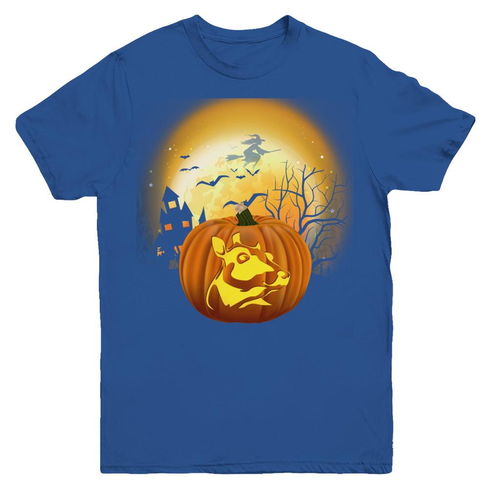Pumpkin Cow Halloween Human Costume Youth-Youth Shirt-Youth T-Shirt-Royal