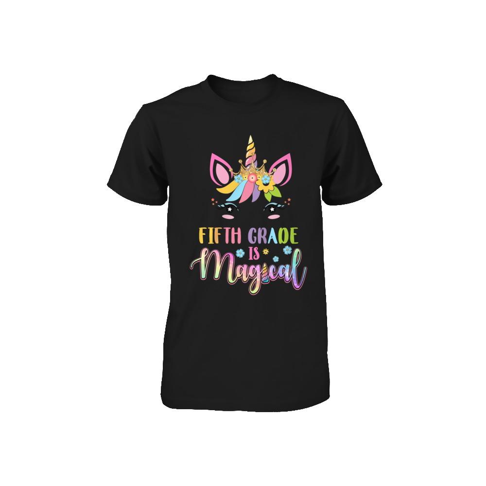 Fifth Grade is magical Unicorn Back to School 5th Grade Youth-Youth Shirt-Toddler T-Shirt-Black