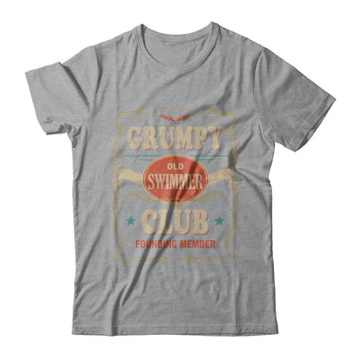 Papa Grumpy Old Swimmer Club Founding Member Swimming-T-Shirt & Hoodie-Classic T-Shirt-Sport Grey