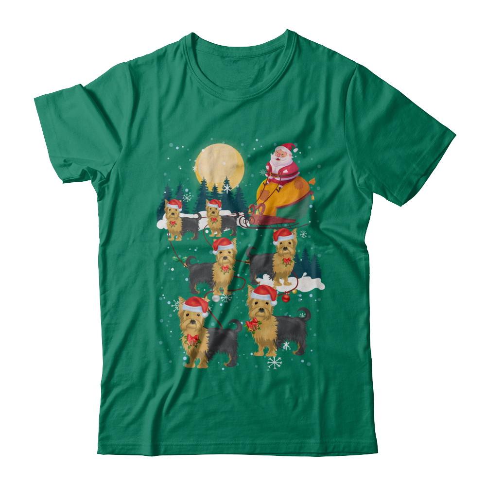 Dog Reindeer Yorkie Christmas Gift-T-Shirt & Sweatshirt-Classic T-Shirt-Kelly Green