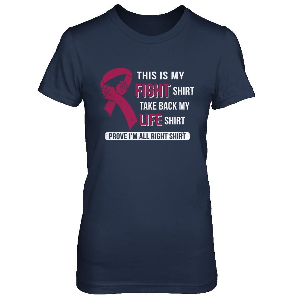 This Is My Fight Multiple Myeloma Awareness-T-Shirt & Hoodie-Women's T-Shirt-Navy