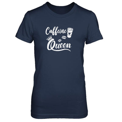 Caffeine Queen Coffee Queen Funny-T-Shirt & Tank Top-Women's T-Shirt-Navy