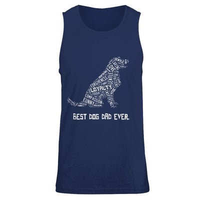 Best Dog Dad Ever Golden Retriever Lovers-T-Shirt & Hoodie-Unisex Tank-Navy