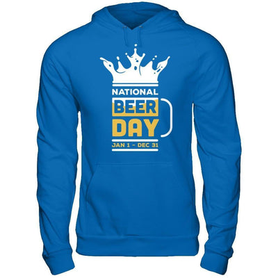 National Beer Day Jan 1 Dec 31-T-Shirt & Hoodie-Pullover Hoodie-Royal