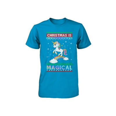 Christmas Is Magical Unicorn Ugly Christmas Sweater Youth-Youth Shirt-