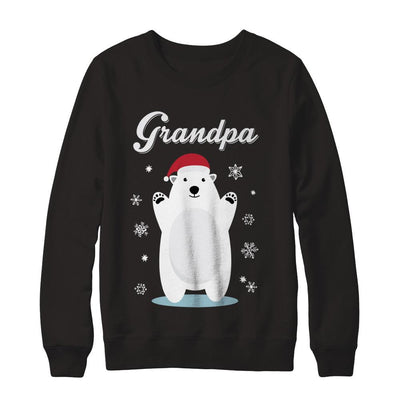 Grandpa Bear Christmas Santa Pajamas-T-Shirt & Sweatshirt-Crewneck Sweatshirt-Black
